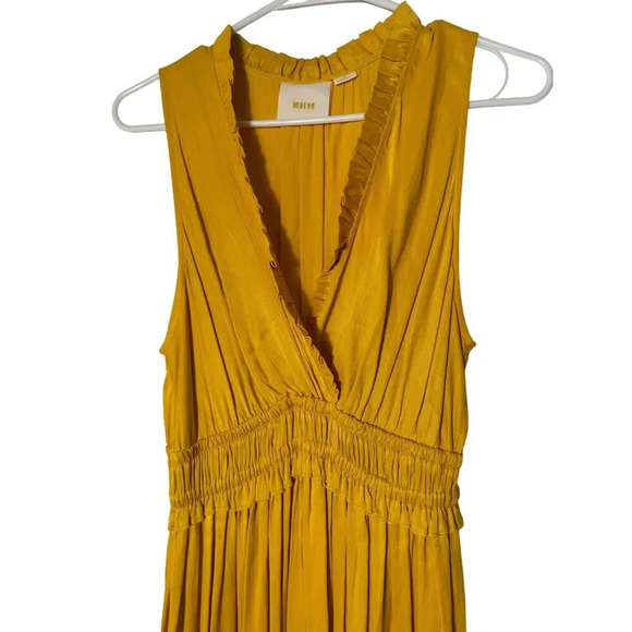 Maeve by Anthropologie Golden Yellow Women Dress La Habana Dress Mango Sz M - Picture 5 of 13